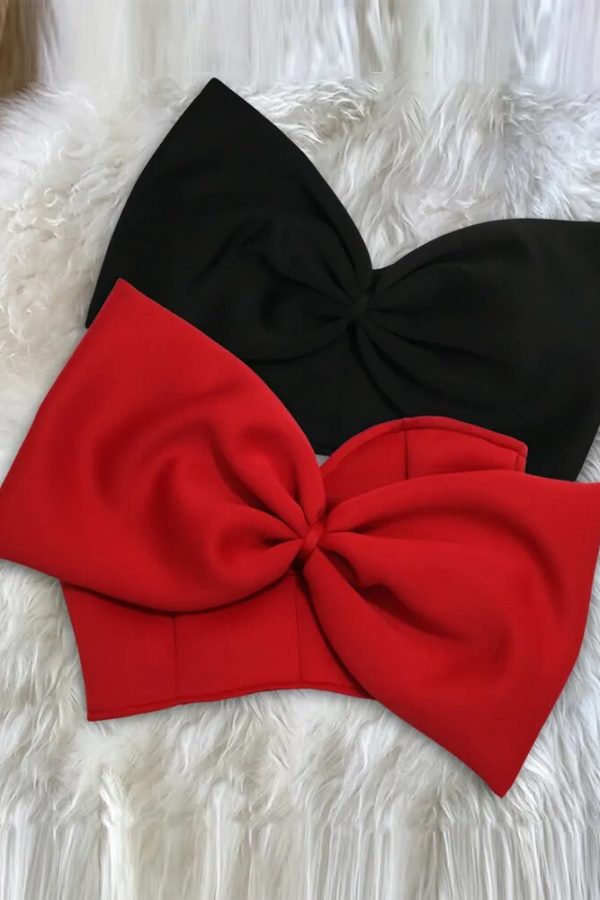 2023 New Sexy Butterfly Crop Top – Black & Red, Zipper Closure, Sizes S-L