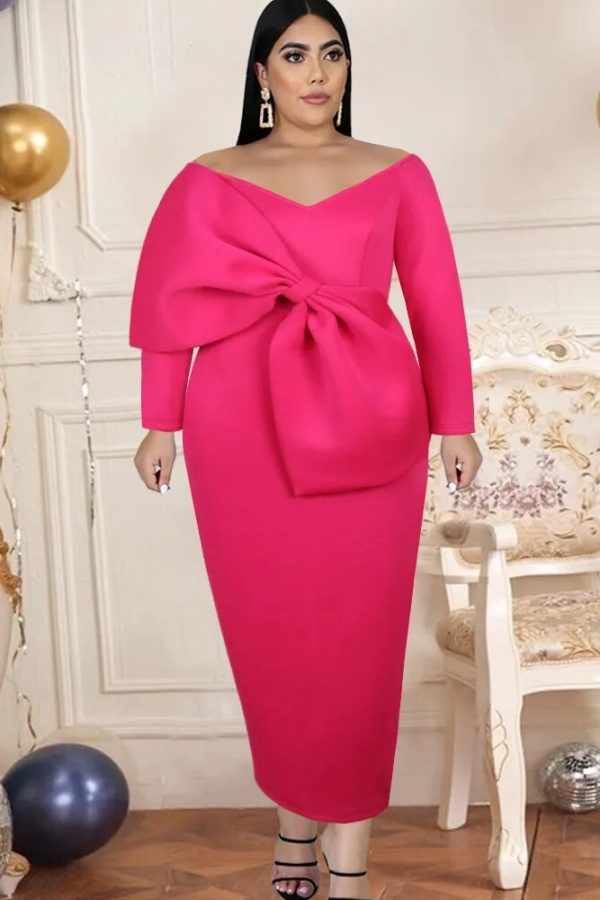 Shoulder-Baring Plus Size Bodycon Prom Dress – Autumn 2023