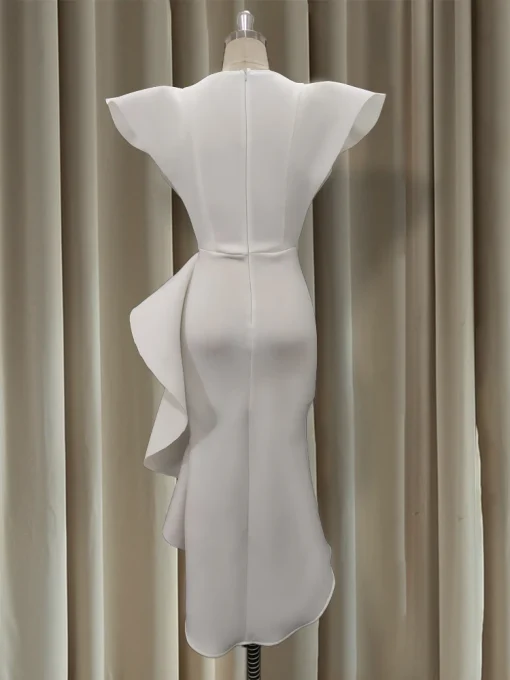 Stylish White Party Dress - Image 5