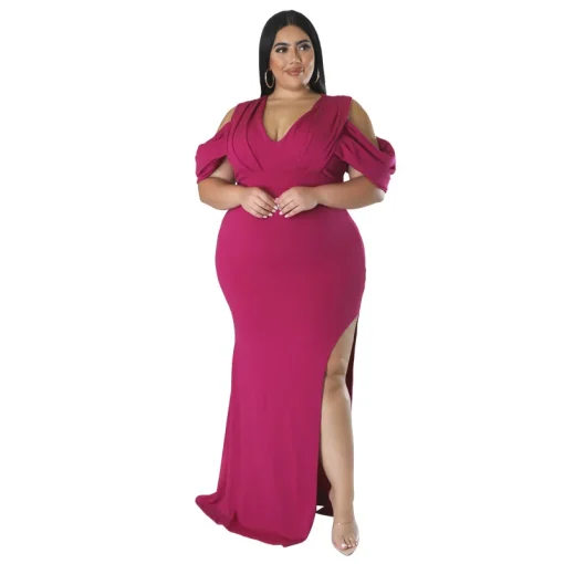 SOMO Elegant Plus Size Dress - Image 4