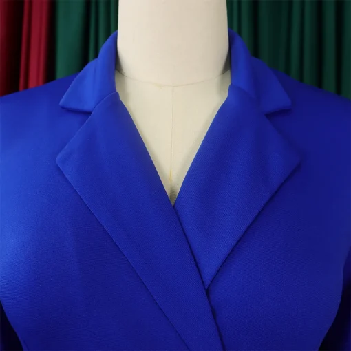 Elegant Blazer Bodycon: Notched Collar, Full Sleeve, Professional Chic - Image 5