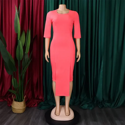 Professional Midi Bodycon: Elegant Work Dress - Image 2