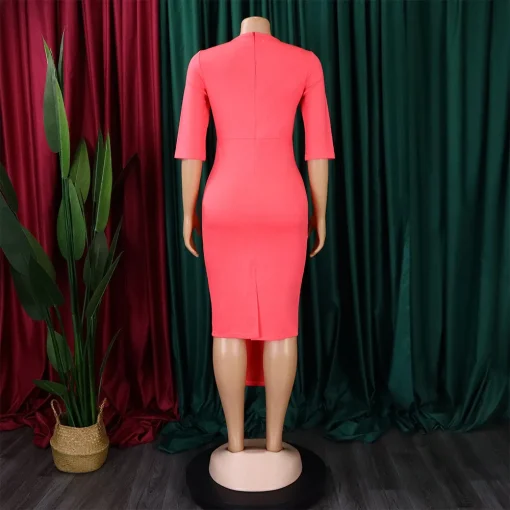 Professional Midi Bodycon: Elegant Work Dress - Image 3