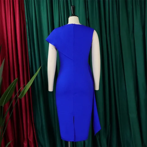 Elegant Round Neck Sleeveless Bodycon for Formal Business - Image 4