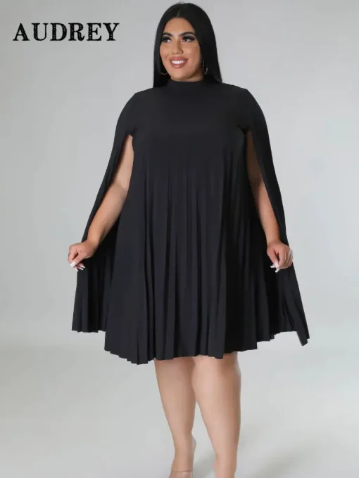 Elegant Plus Size Dress: Ruched, Luxury Evening Fashion - Image 3