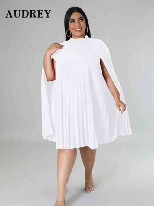 Elegant Plus Size Dress: Ruched, Luxury Evening Fashion - Image 4