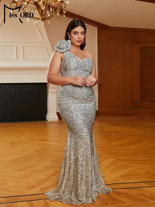 Missord Sequin Plus Size Evening Dress - Elegant Mermaid Gown - Image 3