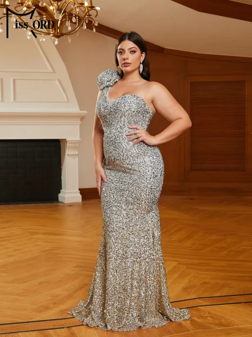 Missord Sequin Plus Size Evening Dress - Elegant Mermaid Gown - Image 4