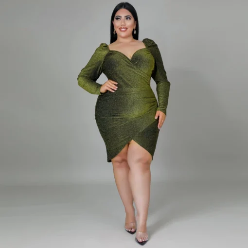 Cold Shoulder Bodycon: New Plus Size Cocktail Party Dress - Image 3