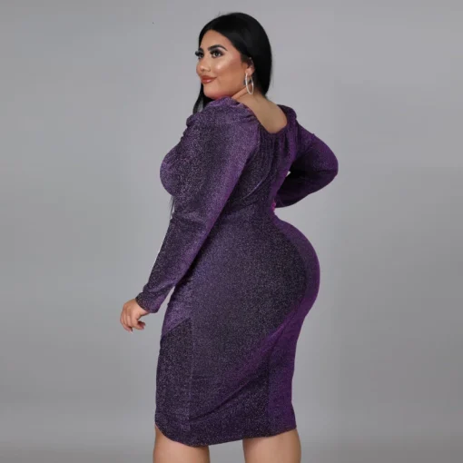 Cold Shoulder Bodycon: New Plus Size Cocktail Party Dress - Image 6