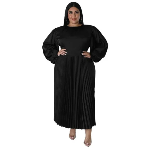 Elegant Plus Size Maxi Dress: Ladies' Traditional Clothing for Fiesta - Image 4