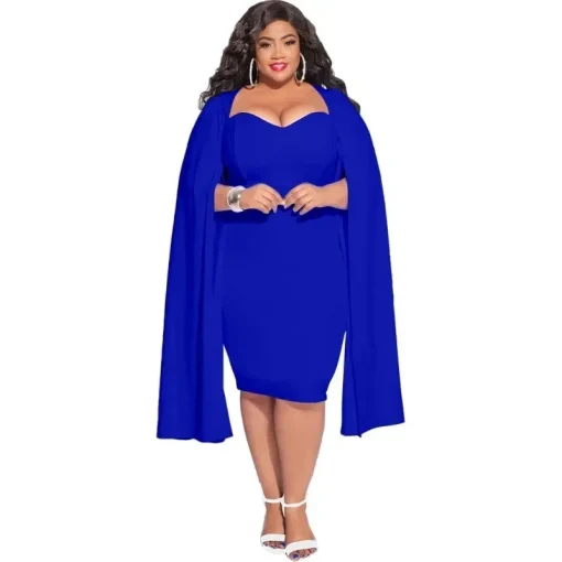 ube Top Party Dress: Plus Size, Irregular Long Sleeve, Fashion - Image 2