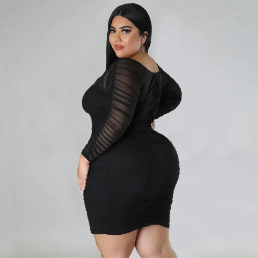 New Arrivals: V Neck Plus Size Nightclub Dress, Bodycon Gowns - Image 4