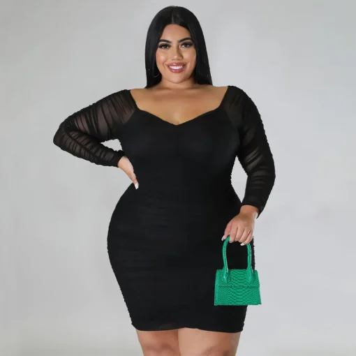 New Arrivals: V Neck Plus Size Nightclub Dress, Bodycon Gowns