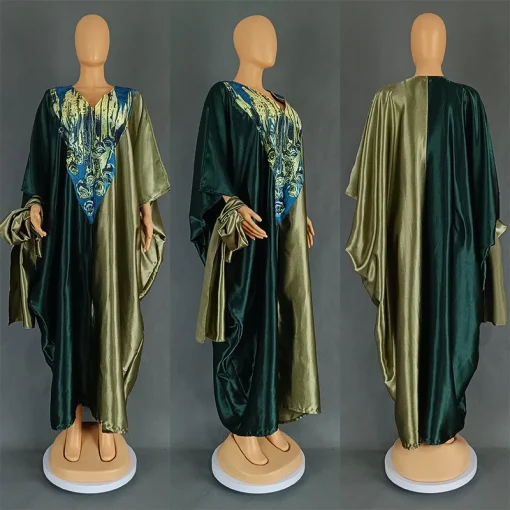 Dubai Style Abayas: Muslim Evening Dress, Satin Robe for Women - Image 6