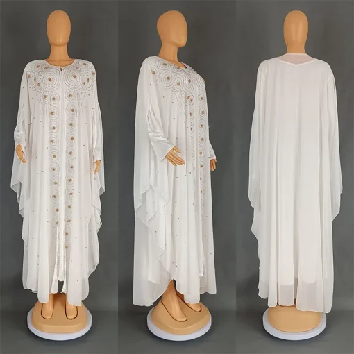 Dubai Luxury Chiffon Abaya: Boubou Muslim Fashion Dress - Image 6