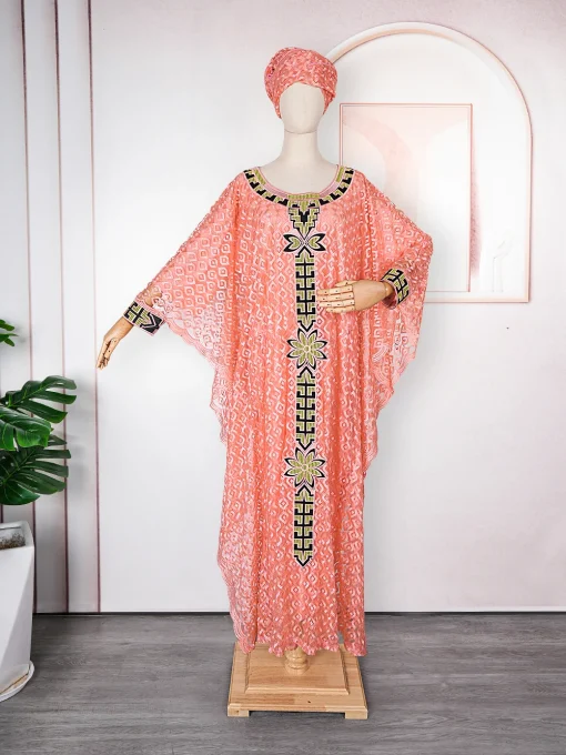 Traditional African Lace Boubou Dashiki Dresses - Muslim Fashion - Image 6