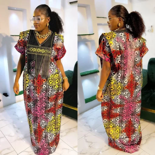 African Dashiki Maxi Dress - Elegant Ankara Gown - Image 3