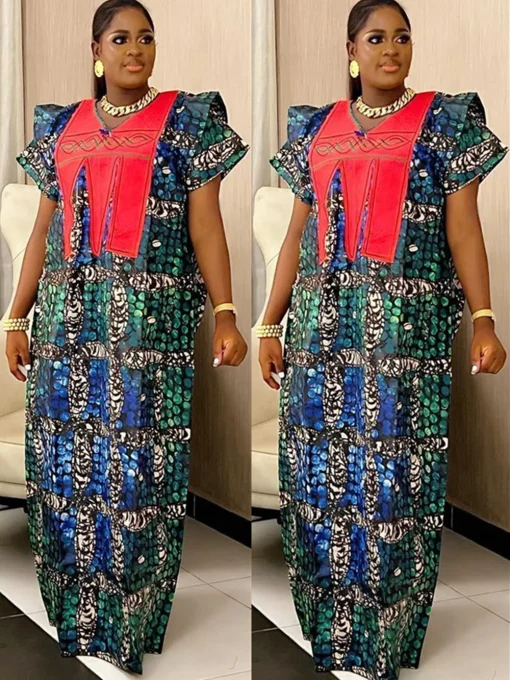 African Dashiki Maxi Dress - Elegant Ankara Gown - Image 4