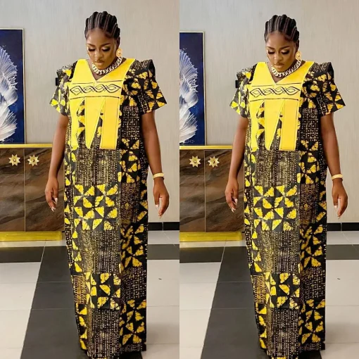 African Dashiki Maxi Dress - Elegant Ankara Gown - Image 5