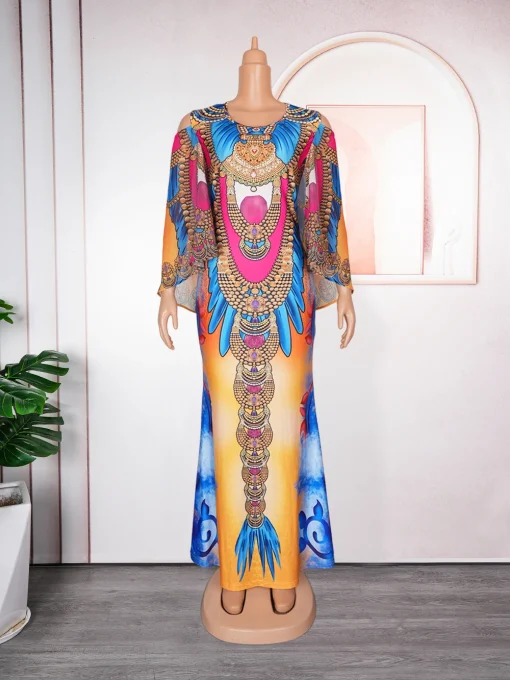 Elegant Plus Size Dashiki Ankara Party Dress - Image 4