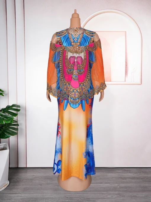 Elegant Plus Size Dashiki Ankara Party Dress - Image 5