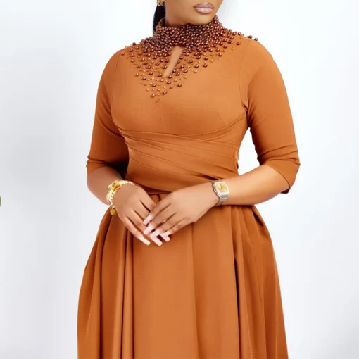 Spring African Dresses: Elegant Plus Size Wedding Attire - Image 3