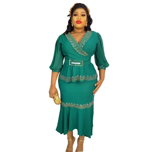 Sequin Dashiki Party Dress - Plus Size - Image 3