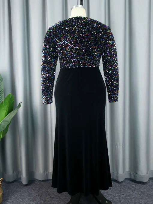 Sequin African Party Dress - Plus Size Elegance - Image 3