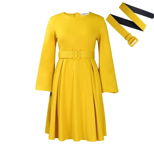 Winter Plus Size Belted Dress - Image 2