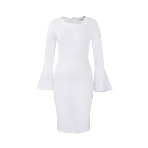 Plus Size Wrap Dress - Winter Professional Style - Image 2