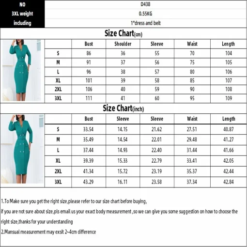 Plus Size V-Neck Bodycon Dress – Long Sleeve OL Fashion - Image 6