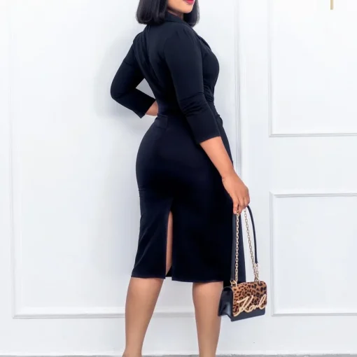 Office-Ready Plus Size Pencil Dress - Image 3