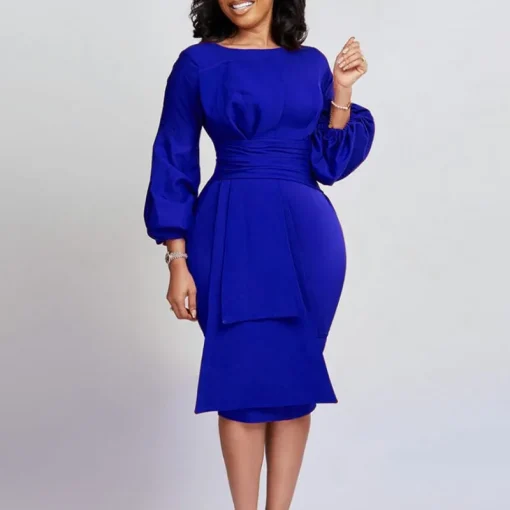 Chic Plus Size Buttocks-Wrapped Dress - Image 2