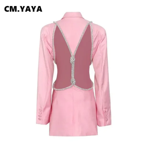 Elegant Cutout Notched Blazer - Image 2