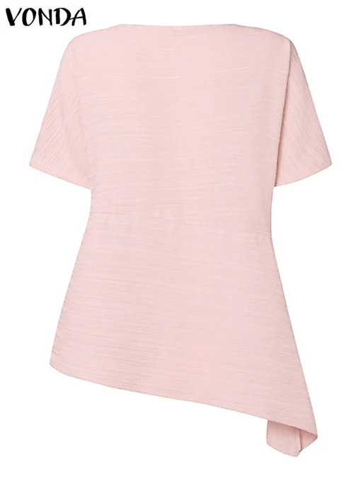 Women's Elegant Short Sleeve Blouse - Image 3