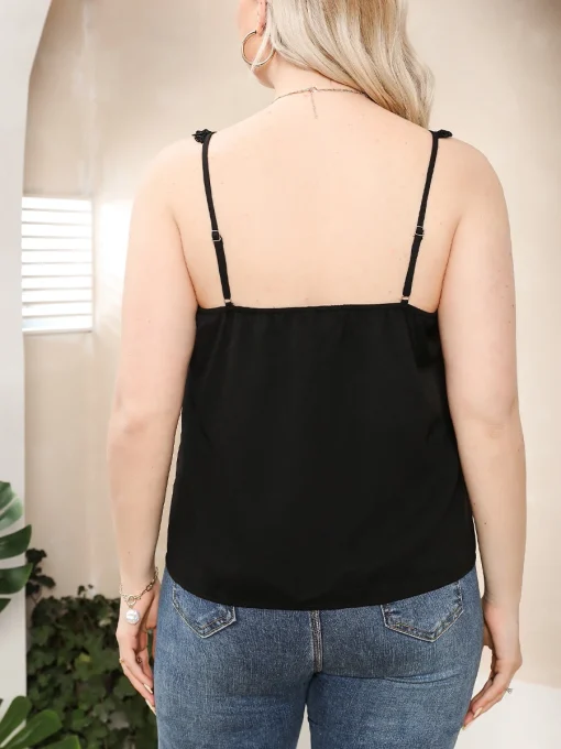 Plus Size Backless Lace Cami Top for Summer - Image 2