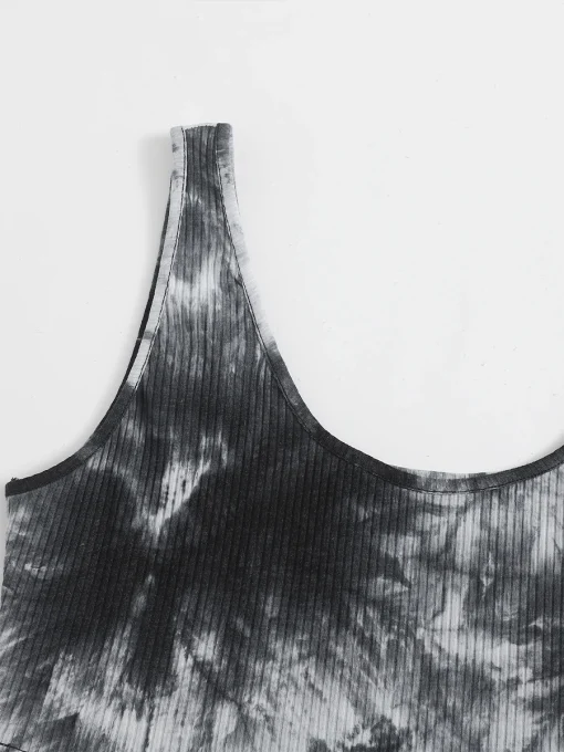 Plus Size Tie Dye Crop Tank Top for Spring & Summer - Image 5