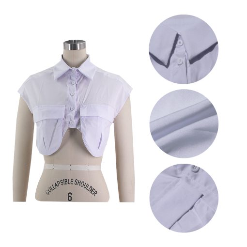 Irregular Sleeve Mini Blouse & Shirt Top - Image 6