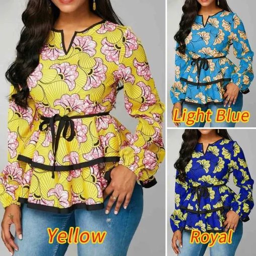 Boho Floral Blouse - Plus Size 5XL