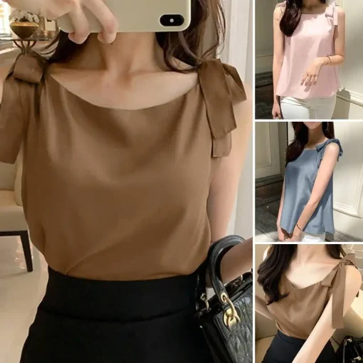 Sleeveless Fashion Blouse - Elegant Casual Tops