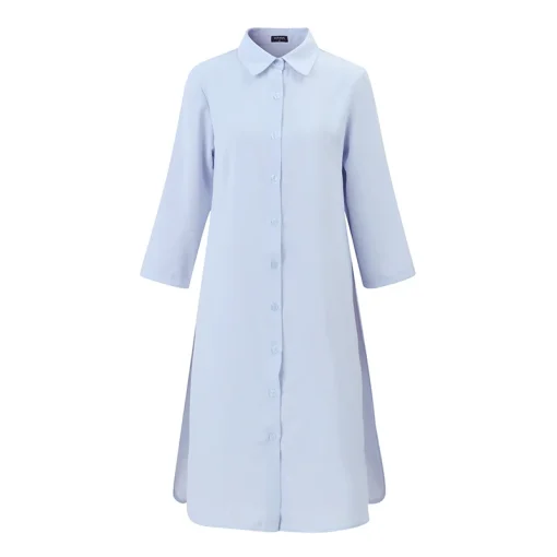 Women’s Long Sleeve Casual Tunic Blouse - Image 6