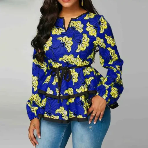 Boho Floral Blouse - Plus Size 5XL - Image 5