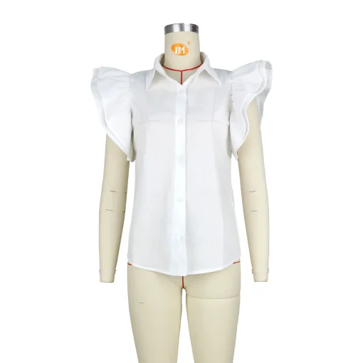 Flare Sleeve Collar Blouse