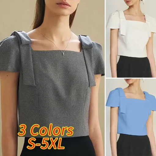 Summer Elegant Short Sleeve Blouse