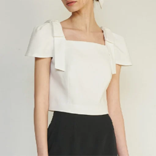 Summer Elegant Short Sleeve Blouse - Image 6