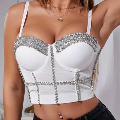 Diamonds Rhinestone Corset Camis - Image 2