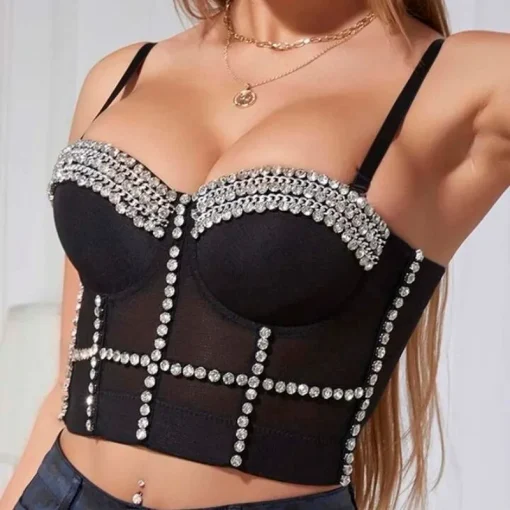 Diamonds Rhinestone Corset Camis - Image 3