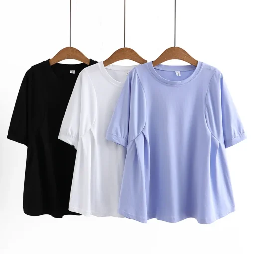 Plus Size O-Neck Half Sleeve T-Shirt - Image 2