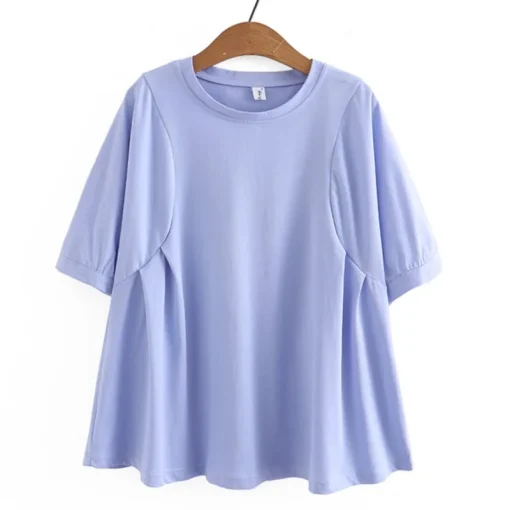 Plus Size O-Neck Half Sleeve T-Shirt